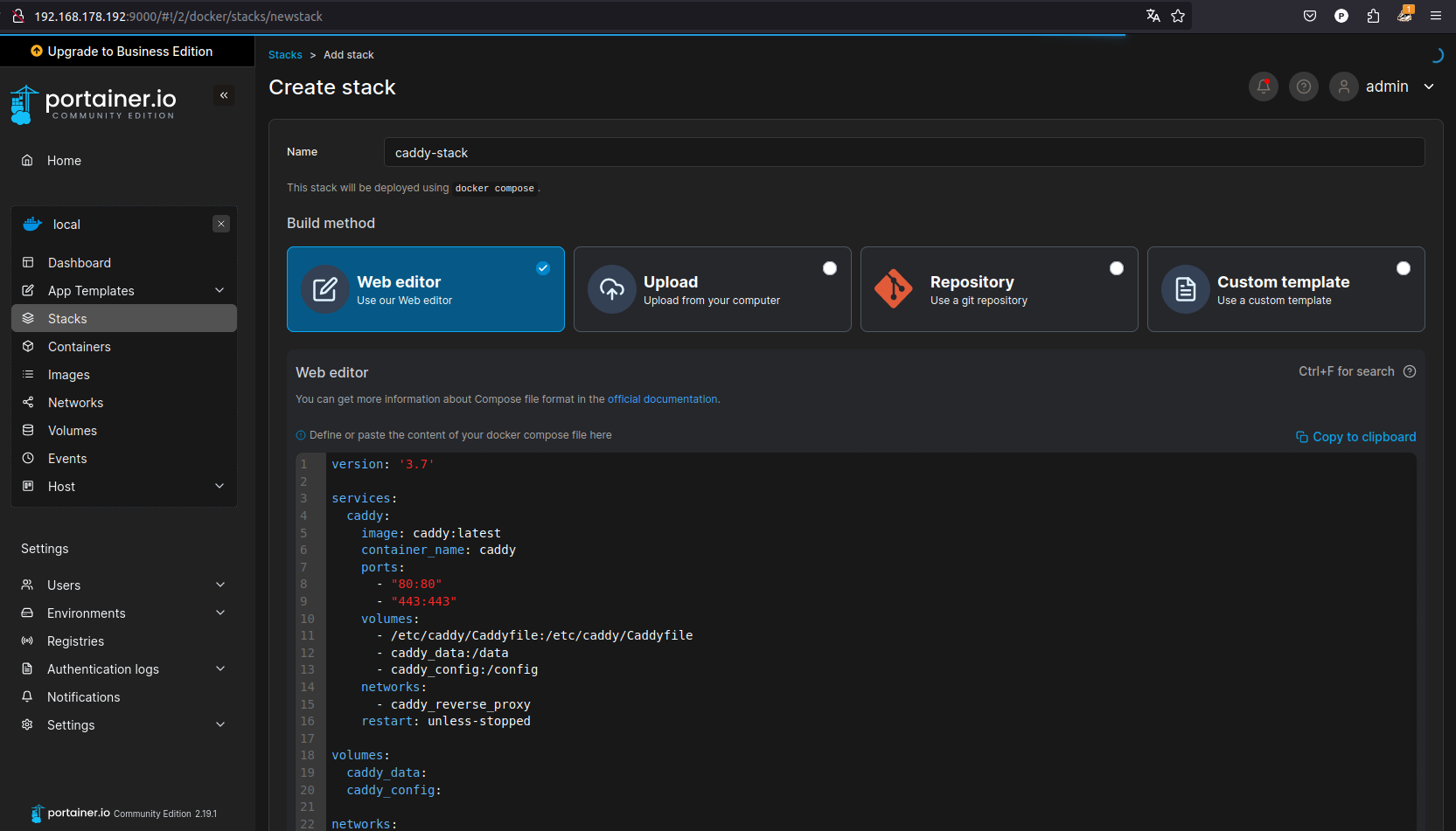 5. Optional: Caddy als Reverse Proxy: Einrichtung von Caddy zur ...